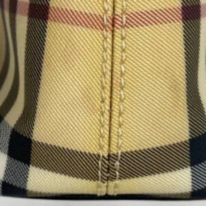 Burberry Nova Beige Canvas Check Handbag Tote Bag Tan